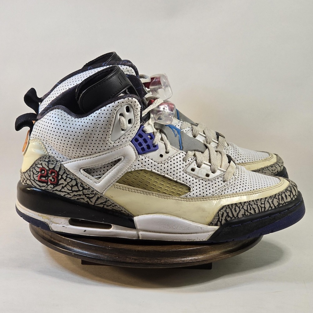 Jordan Spizike Shoes Mens Size 11 White Blue Cement Elephant Mars OG 315371-102